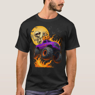 Grusel-Skelett fährt Monster-Truck Halloween s T-Shirt