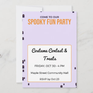 Grusel-Spaß-Geister-Kinder-Halloween-Party-Einladu Einladung