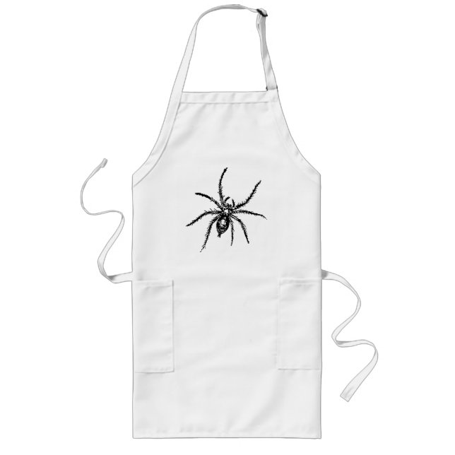 Grusel-Spinne für Halloween Lange Schürze (Vorne)