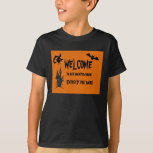 Grusel-T-Shirt für Kinder mit Spukhaus-Motiv für H T-Shirt