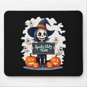 Grusel-Team zum Lernen - Süßer Halloween-Skelett-L Mousepad