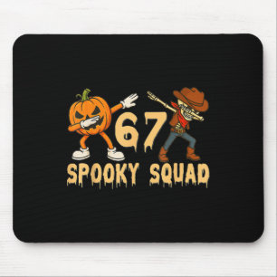 Grusel-Trupp-Kürbis 67 Halloween-Meme 6 7 Zahlen Mousepad