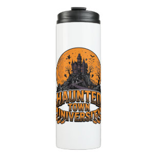 Grusel-Universität Vintage-Halloween-Shirt Thermosbecher