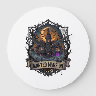 Grusel-Villa-Touren Halloween Gothic-Haus Cresc Große Wanduhr