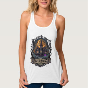 Grusel-Villa-Touren Halloween Gothic Haus Cresc Tank Top
