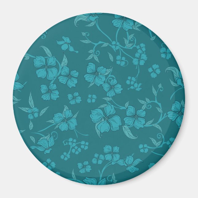 Gruselblumenmuster 9 magnet (Vorne)