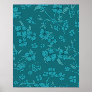 Gruselblumenmuster 9 poster