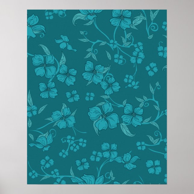 Gruselblumenmuster 9 poster (Vorne)