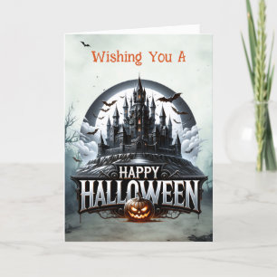 Gruselburg Halloween Feiertagskarte