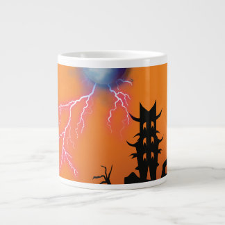 Gruselburg-Silhouette-Kaffeetasse - Dunkle Ästheti Jumbo-Tasse