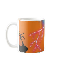 Gruselburg-Silhouette-Kaffeetasse - Dunkle Ästheti