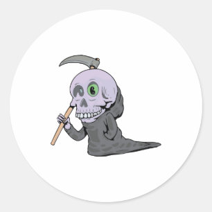 Gruseldesign zu Halloween Runder Aufkleber