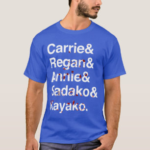 Gruselfilm Weiblicher Schrecklicher Charakter Blut T-Shirt