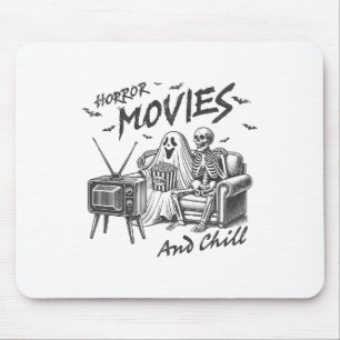 Gruselfilme und Chill Halloween Thema Grafik F Mousepad