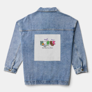 Gruselgeschenk für Pflegekräfte zu Halloween - Ver Jeansjacke