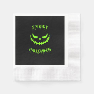 Gruselgrüne Halloween-2026-Papier-Servietten Gruse Serviette