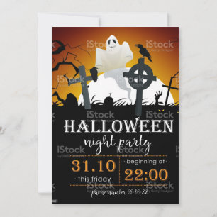Gruselhaftes dunkles Spukhaus Halloween-Party Einladung