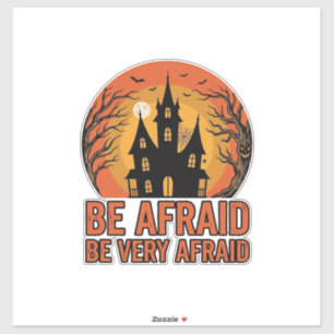 Gruselhaus Hab Angst Vintage Halloween-Design_1 Aufkleber