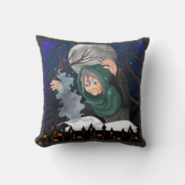 Gruselhexe & Spukhaus Halloween🌙 Kissen