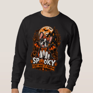 Gruselig, aber mit Fell Französische Bulldogge Hal Sweatshirt
