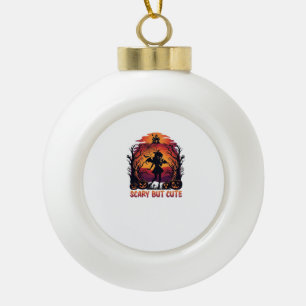 Gruselig aber süße Halloween-Fledermaus-Mädchen-Kü Keramik Kugel-Ornament