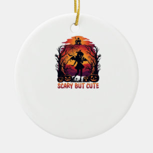 Gruselig aber süße Halloween-Fledermaus-Mädchen-Kü Keramik Ornament