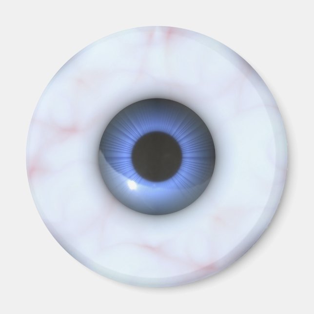 gruselig blaue Augen Magnet (Vorne)