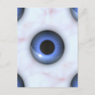 gruselig blaue Augen Postkarte