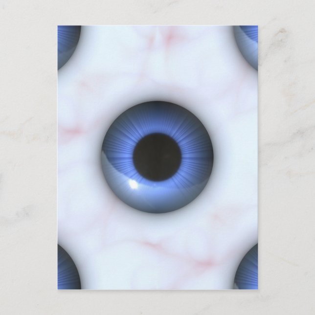 gruselig blaue Augen Postkarte (Vorderseite)