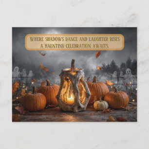 Gruselig feierliche Halloween-Party-Postkarte Feiertagspostkarte