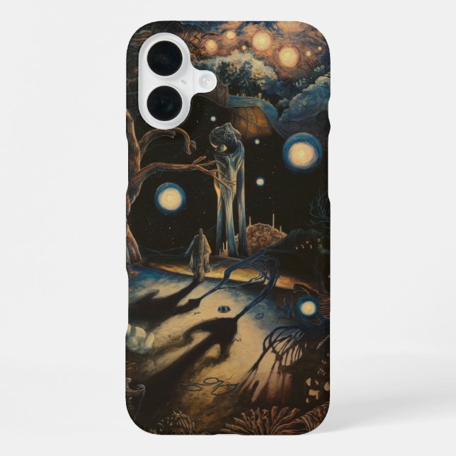 Gruselig - Flüstern in der Leere iPhone Hülle (Rückseite)
