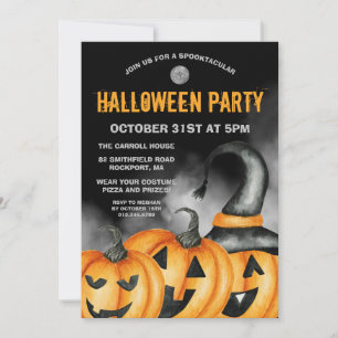 Gruselig großartige Halloween-Party mit lachenden Einladung