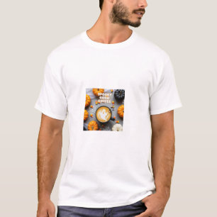 Gruselig guter Kaffee Geist-Latte-Art Halloween-Fl T-Shirt