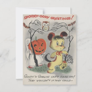 Gruselig Historische Halloween-Karte Postkarte