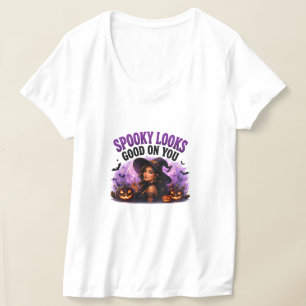 🕸️ Gruselig steht dir gut Halloween-Zitat 👻 T-Shirt