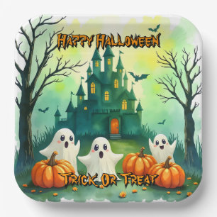 Gruselig süße beliebte Halloween-Kollektion Pappteller