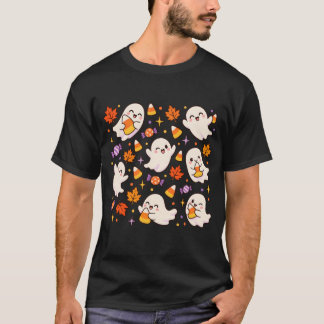 Gruselig süße Candy Corn Geistermuster T-Shirt