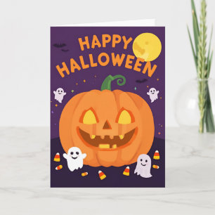 Gruselig süße Halloween-Grußkarte – 5x7 Karte