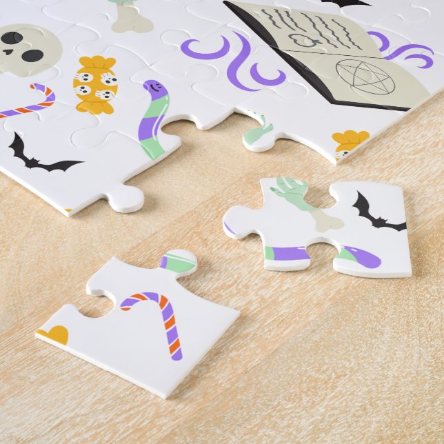 Gruselig süße Halloween-Icons Puzzle (Seite)