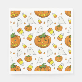 Gruselig süße Halloween-Kürbis-Papier-Tischdecken Serviette