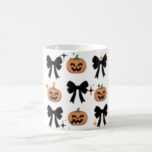 Gruselig süße Halloween-Schleifen und Kürbisse Kaf Kaffeetasse