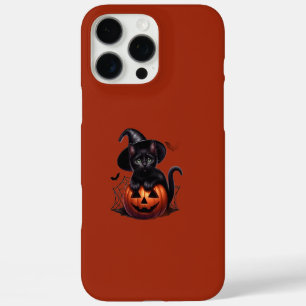 Gruselig süße Halloween-Schwarze-Katze-und-Kürbis- iPhone 16 Pro Max Hülle