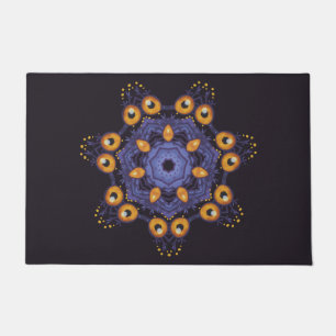 Gruselig süße Mandala-Monster-Kunst Halloween-Krea Fußmatte
