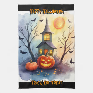Gruselig Süße Moderne Halloween-Kollektion Geschirrtuch