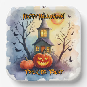 Gruselig Süße Moderne Halloween-Kollektion Pappteller