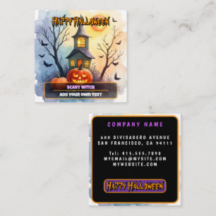 Gruselig Süße Moderne Halloween-Kollektion Quadratische Visitenkarte