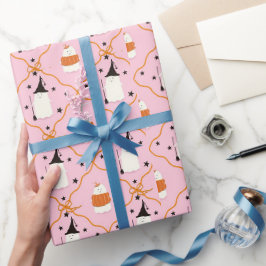 Gruselig süßes Frohes Halloween Geschenkpapier