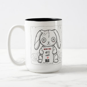 Gruselig süßes Kaninchen – Alles was ich brauche i Zweifarbige Tasse