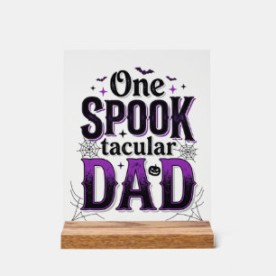 Gruselig toller Halloween-Vintage-Vater-Vektor-Des Acrylschild