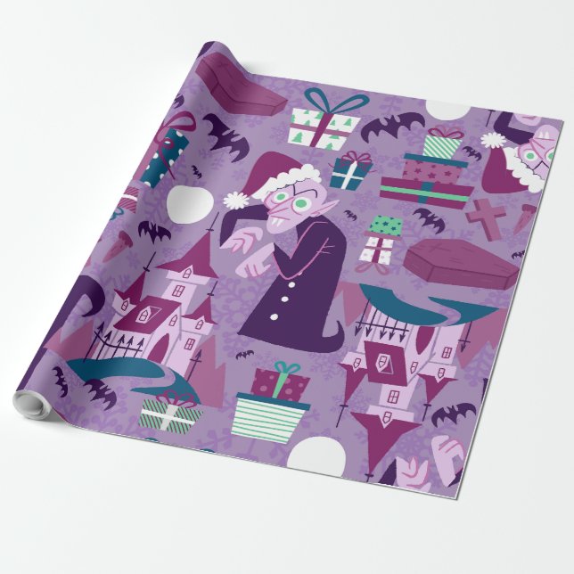 gruselig Weihnachten nosferatu santa vampire Geschenkpapier (Ungerollt)